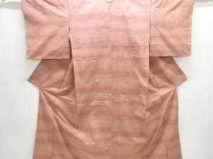 横段織り出し手織り紬着物